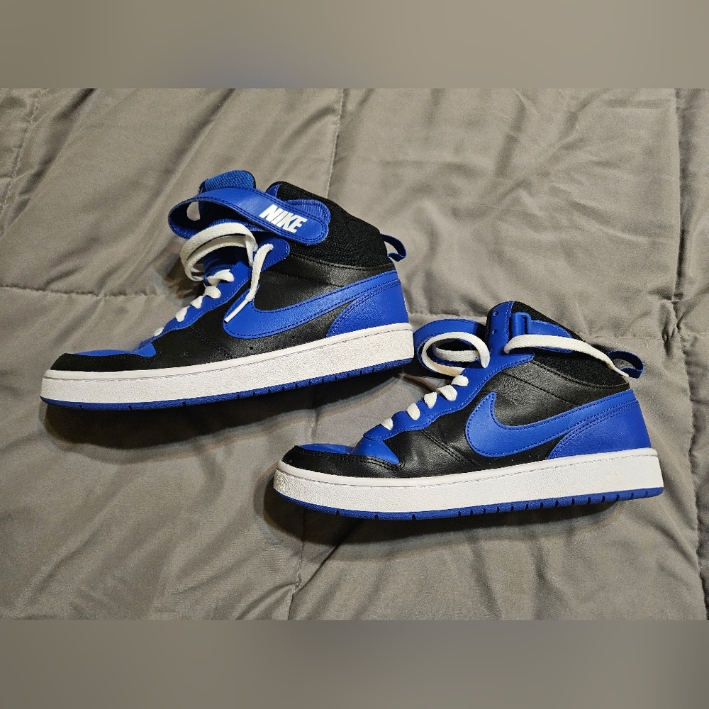 NIKE Royal/Black Court Borough Shoe Sneakers - Size 7Y